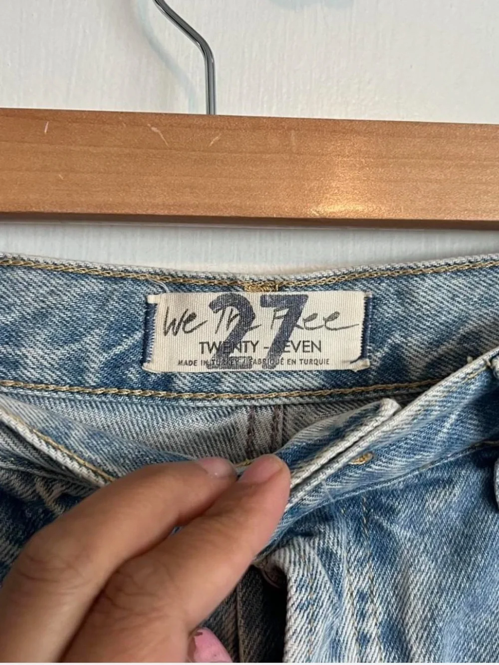 We the free free people super distressed denim jean shorts  size 27